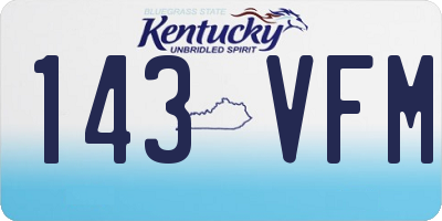 KY license plate 143VFM