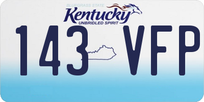 KY license plate 143VFP