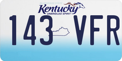 KY license plate 143VFR