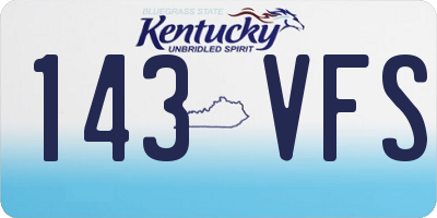 KY license plate 143VFS