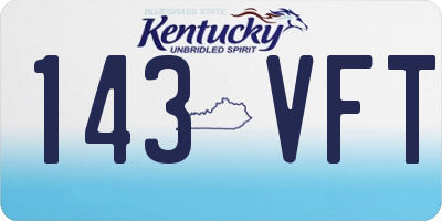 KY license plate 143VFT