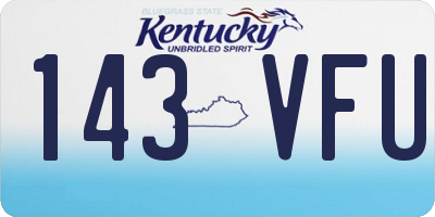 KY license plate 143VFU