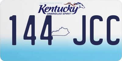 KY license plate 144JCC