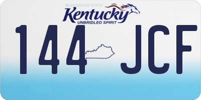 KY license plate 144JCF