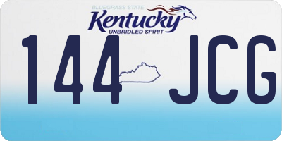 KY license plate 144JCG