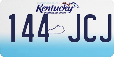 KY license plate 144JCJ