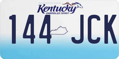 KY license plate 144JCK