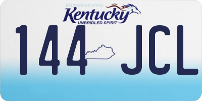 KY license plate 144JCL