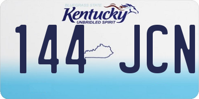 KY license plate 144JCN