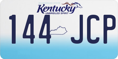 KY license plate 144JCP