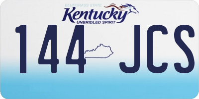 KY license plate 144JCS