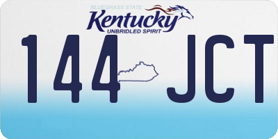 KY license plate 144JCT