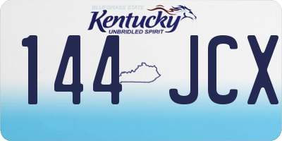 KY license plate 144JCX