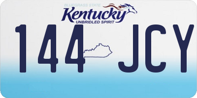 KY license plate 144JCY