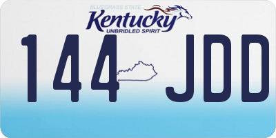 KY license plate 144JDD