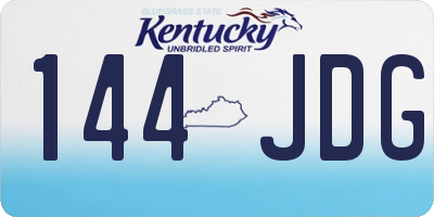 KY license plate 144JDG