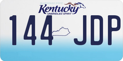 KY license plate 144JDP