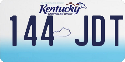 KY license plate 144JDT