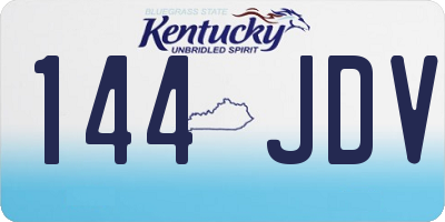 KY license plate 144JDV