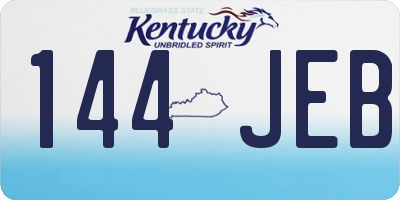 KY license plate 144JEB