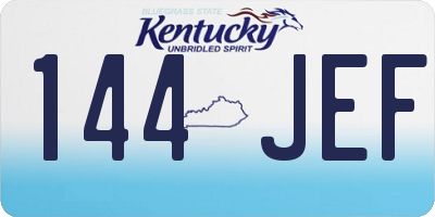 KY license plate 144JEF