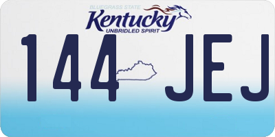 KY license plate 144JEJ