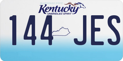 KY license plate 144JES