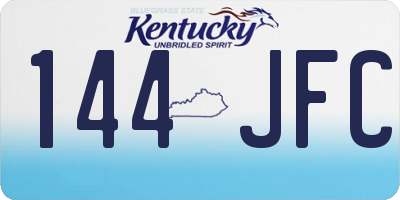 KY license plate 144JFC