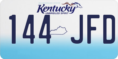 KY license plate 144JFD