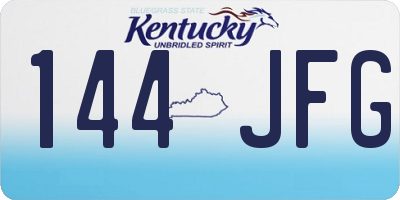 KY license plate 144JFG
