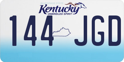 KY license plate 144JGD