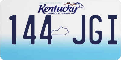 KY license plate 144JGI
