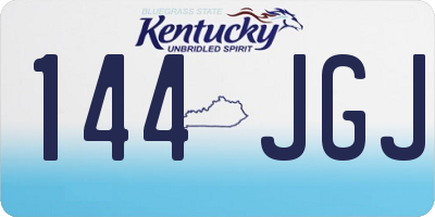 KY license plate 144JGJ