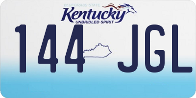 KY license plate 144JGL