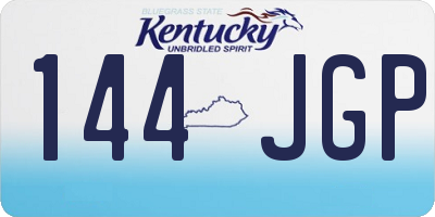 KY license plate 144JGP