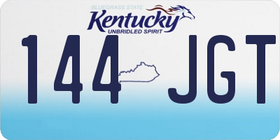 KY license plate 144JGT