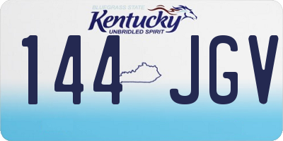 KY license plate 144JGV