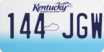 KY license plate 144JGW