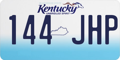 KY license plate 144JHP