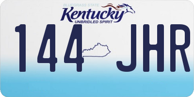 KY license plate 144JHR
