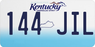 KY license plate 144JIL