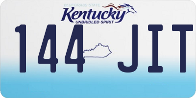 KY license plate 144JIT