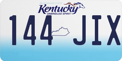 KY license plate 144JIX