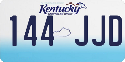 KY license plate 144JJD