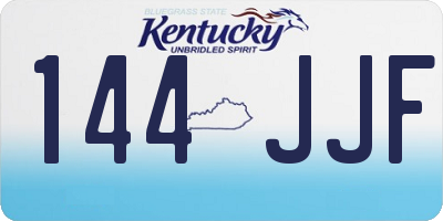 KY license plate 144JJF