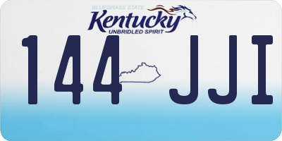 KY license plate 144JJI