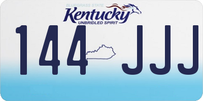 KY license plate 144JJJ