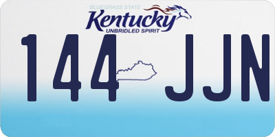 KY license plate 144JJN