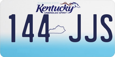 KY license plate 144JJS
