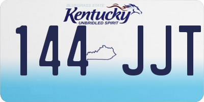 KY license plate 144JJT